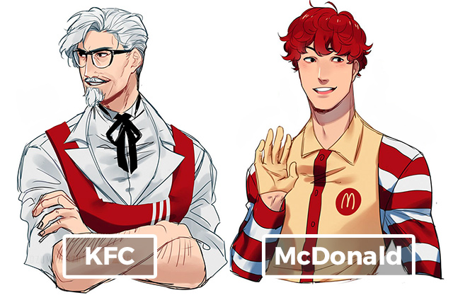 Fast Food Mascots Anime