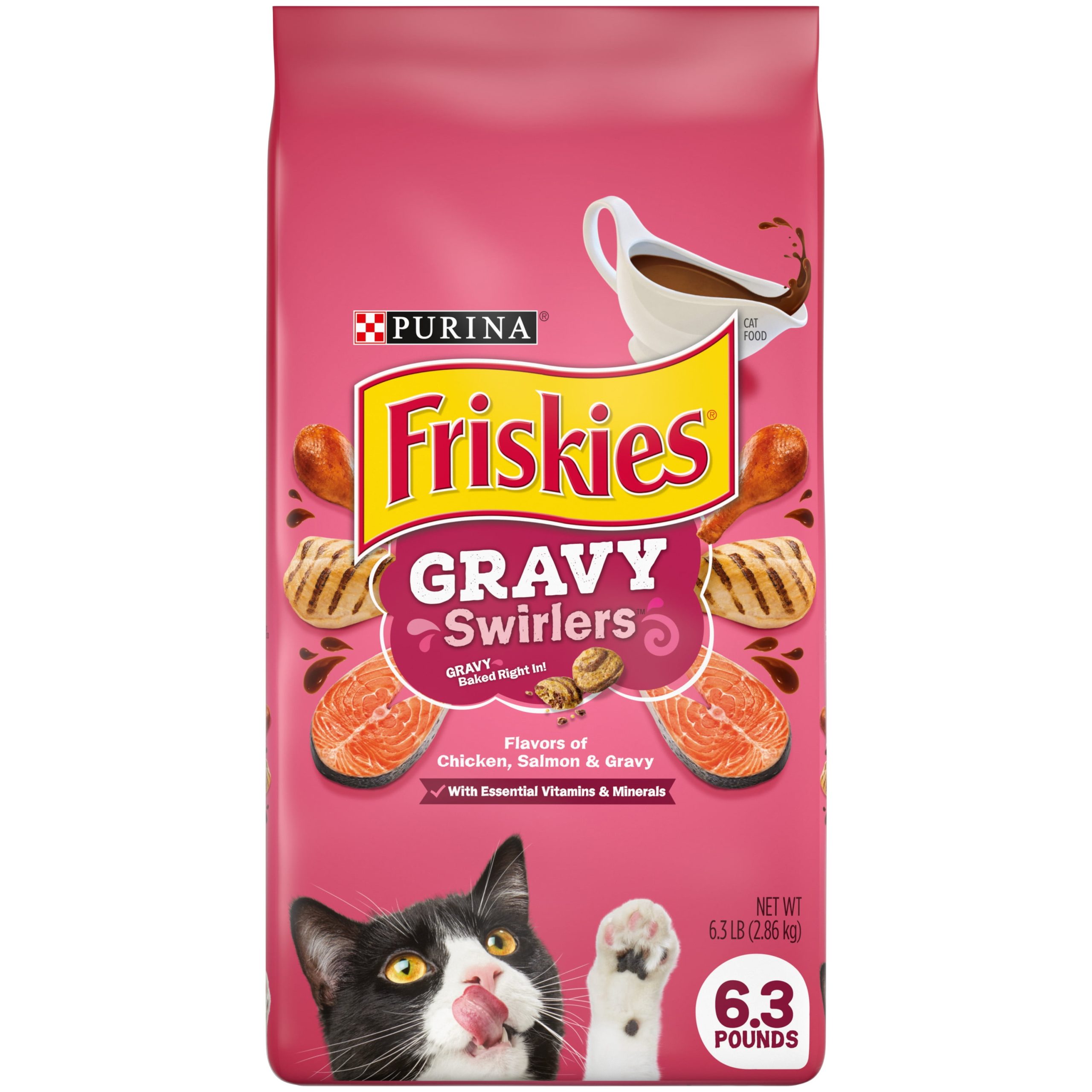 Friskies Dry Cat Food Gravy Swirlers